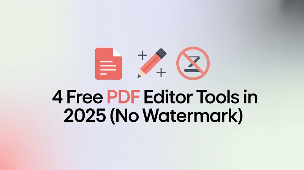 4 Free PDF Editor Tools in 2025