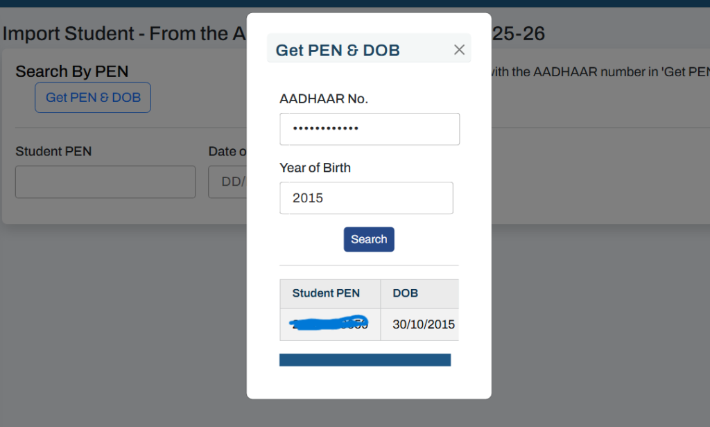 screenshot of pen number got