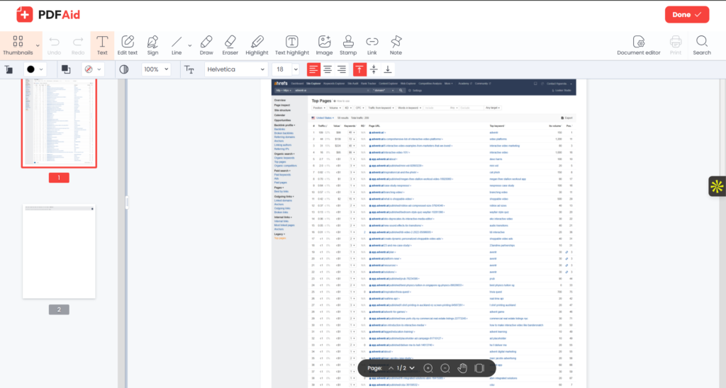 PDFAid Editor Online